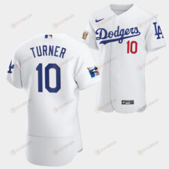 Los Angeles Dodgers Justin Turner White Jersey 10 Jackie Robinson 75th Anniversary 2022-23 Uniform