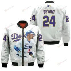 Los Angeles Dodgers Mashed Up Kobe Bryant 24 White For Kobe Bryant Fans Bomber Jacket 3D Printed