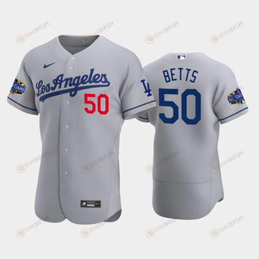 Los Angeles Dodgers Mookie Betts 50 Road Gray 2022-23 All-Star Game Jersey