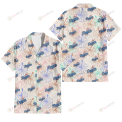 Los Angeles Dodgers Sketch Pastel Hibiscus Beige Background 3D Hawaiian Shirt