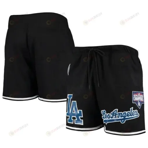 Los Angeles Dodgers Team Logo Mesh Shorts - Black