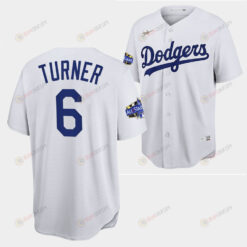 Los Angeles Dodgers Trea Turner White Jersey 6 2022-23 All-Star Uniform
