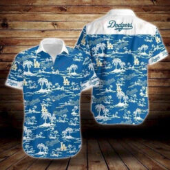 Los Angeles Dodgers Vintage Curved Hawaiian Shirt