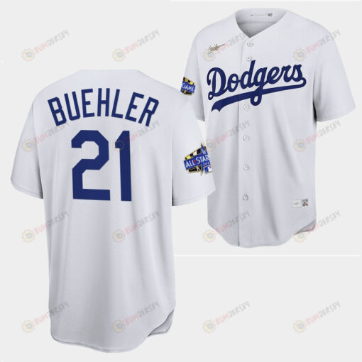 Los Angeles Dodgers Walker Buehler White Jersey 21 2022-23 All-Star Uniform