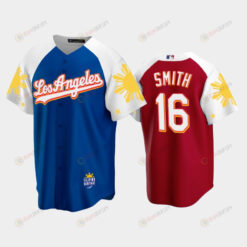 Los Angeles Dodgers Will Smith 16 2022-23 Royal Red Filipino Heritage Night Jersey