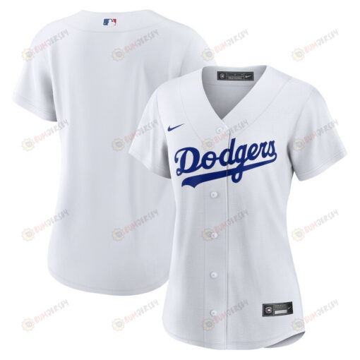 Los Angeles Dodgers Women Home Blank Jersey - White