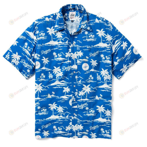 Los Angeles Doggers Vintage Blue Hawaiian Shirt Beach Short Sleeve