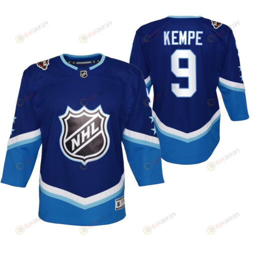 Los Angeles Kings Adrian Kempe 9 Blue 2022 All-Star Western Jersey Youth