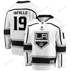 Los Angeles Kings Alex Iafallo 19 Away 2022 Stanley Cup Playoffs Breakaway Men Jersey - White