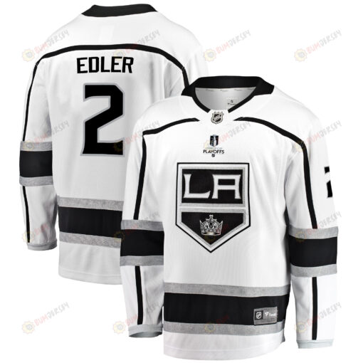 Los Angeles Kings Alexander Edler 2 Away 2022 Stanley Cup Playoffs Breakaway Men Jersey - White