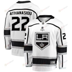 Los Angeles Kings Andreas Athanasiou 22 Away 2022 Stanley Cup Playoffs Breakaway Men Jersey - White