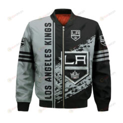 Los Angeles Kings Bomber Jacket 3D Printed Logo Pattern In Team Colours