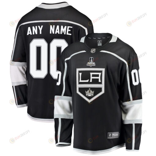 Los Angeles Kings Custom Home 2022 Stanley Cup Playoffs Breakaway Men Jersey - Black