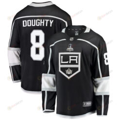 Los Angeles Kings Drew Doughty 8 Home 2022 Stanley Cup Playoffs Breakaway Men Jersey - Black