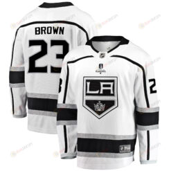 Los Angeles Kings Dustin Brown 23 Away 2022 Stanley Cup Playoffs Breakaway Men Jersey - White