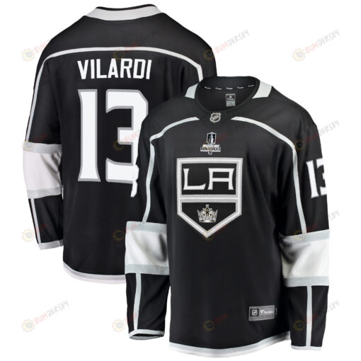 Los Angeles Kings Gabriel Vilardi 13 Home 2022 Stanley Cup Playoffs Breakaway Men Jersey - Black