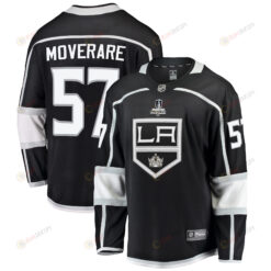 Los Angeles Kings Jacob Moverare 57 Home 2022 Stanley Cup Playoffs Breakaway Men Jersey - Black