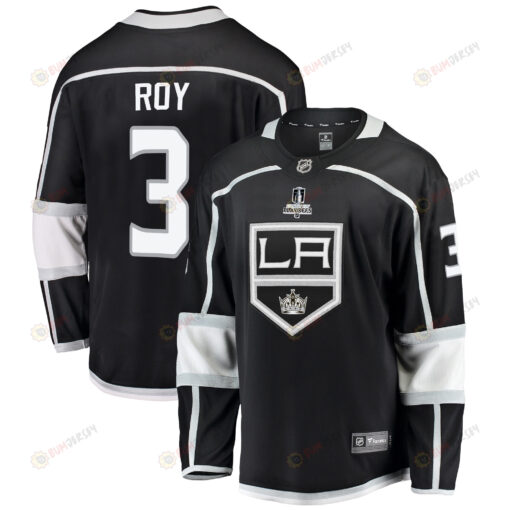 Los Angeles Kings Matt Roy 3 Home 2022 Stanley Cup Playoffs Breakaway Men Jersey - Black