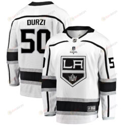 Los Angeles Kings Sean Durzi 50 Away 2022 Stanley Cup Playoffs Breakaway Men Jersey - White