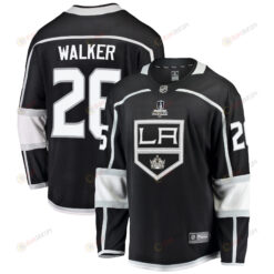 Los Angeles Kings Sean Walker 26 Home 2022 Stanley Cup Playoffs Breakaway Men Jersey - Black