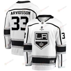 Los Angeles Kings Viktor Arvidsson 33 Away 2022 Stanley Cup Playoffs Breakaway Men Jersey - White