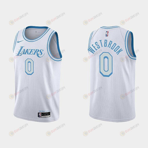 Los Angeles Lakers 0 Russell Westbrook 2022-23 City Edition White Men Jersey