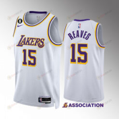 Los Angeles Lakers 2022-23 Austin Reaves 15 Association Edition White Jersey NO.6 Patch