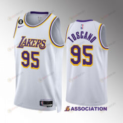 Los Angeles Lakers 2022-23 Juan Toscano-Anderson 95 Association Edition White Jersey NO.6 Patch