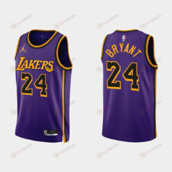 Los Angeles Lakers 24 Kobe Bryant 2022-23 Statement Edition Purple Men Jersey