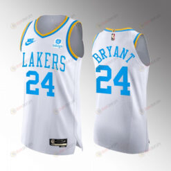 Los Angeles Lakers 24 Kobe Bryant White Jersey 2022-23 Classic Edition