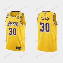 Los Angeles Lakers 30 Damian Jones 2022-23 Icon Edition Gold Men Jersey
