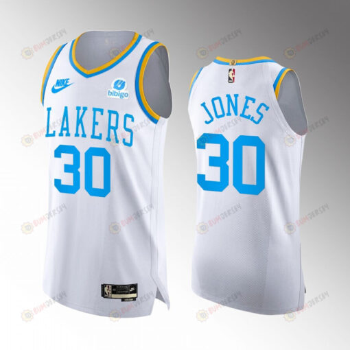 Los Angeles Lakers 30 Damian Jones White Jersey 2022-23 Classic Edition