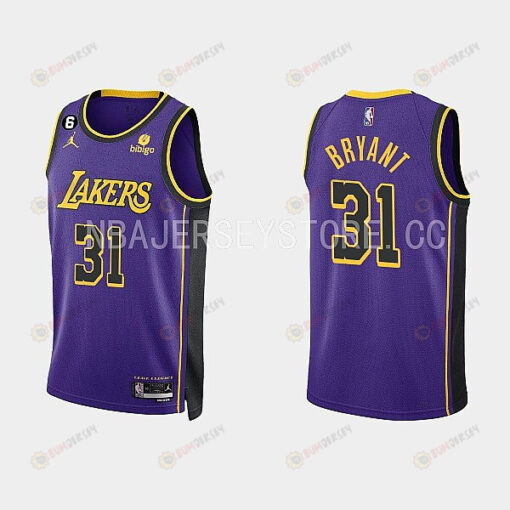 Los Angeles Lakers 31 Thomas Bryant 2022-23 Statement Edition Purple Men Jersey