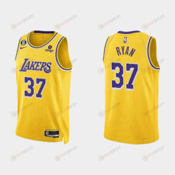 Los Angeles Lakers 37 Matt Ryan 2022-23 Icon Edition Gold Men Jersey