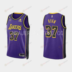 Los Angeles Lakers 37 Matt Ryan 2022-23 Statement Edition Purple Men Jersey