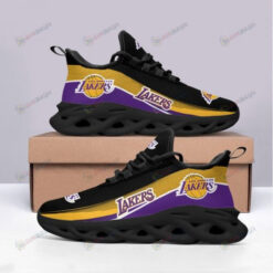 Los Angeles Lakers 3D Max Soul Sneaker Shoes In Purple Yellow Black