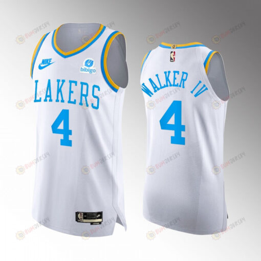 Los Angeles Lakers 4 Lonnie Walker IV White Jersey 2022-23 Classic Edition