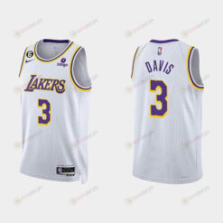 Los Angeles Lakers Anthony Davis 3 2022-23 Association Edition White Men Jersey Swingman