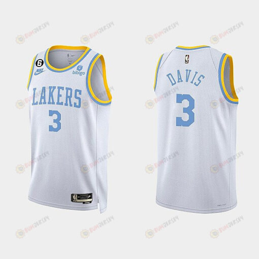 Los Angeles Lakers Anthony Davis 3 2022-23 Classic Edition White Men Jersey