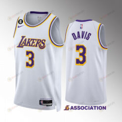 Los Angeles Lakers Anthony Davis 3 Association Edition White 2022-23 Jersey NO.6 Patch