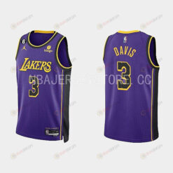 Los Angeles Lakers Anthony Davis 3 Purple 2022-23 Statement Edition Men Jersey