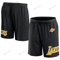 Los Angeles Lakers Black Free Throw Mesh Shorts - Men