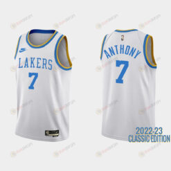 Los Angeles Lakers Carmelo Anthony 7 2022-23 Classic Edition White Men Jersey