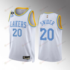 Los Angeles Lakers Cole Swider 20 2022-23 Classic Edition White Men Jersey Swingman