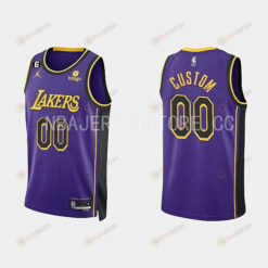 Los Angeles Lakers Custom 00 Purple 2022-23 Statement Edition Men Jersey
