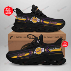 Los Angeles Lakers Custom Name 3D Max Soul Sneaker Shoes In Black