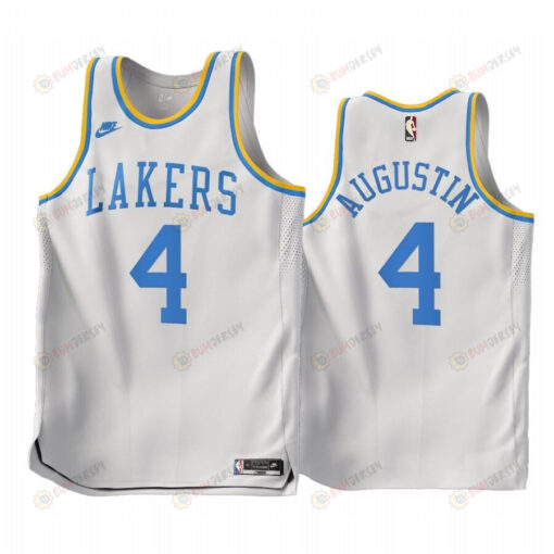 Los Angeles Lakers D.J. Augustin 4 2022-23 Classic Edition White Jersey - Men Jersey