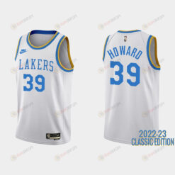 Los Angeles Lakers Dwight Howard 39 2022-23 Classic Edition White Men Jersey