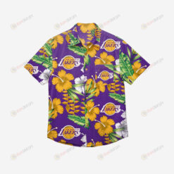 Los Angeles Lakers Floral Button Up Hawaiian Shirt