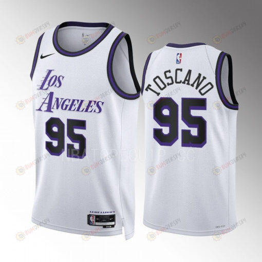 Los Angeles Lakers Juan Toscano-Anderson 95 2022-23 City Edition White Jersey